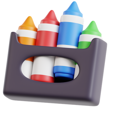 크레용  3D Icon