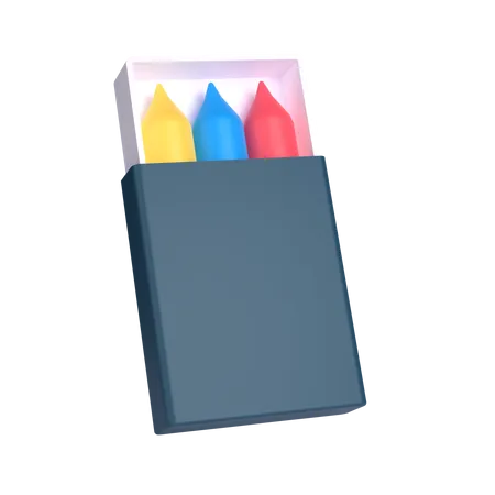 3 D Crayon For School And Education Concept Object On A Transparent Background 3D Icon