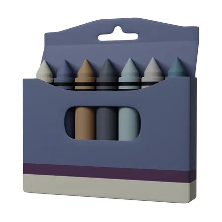 3 D Crayon Illustration 3D Icon