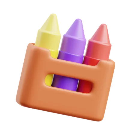 Crayon 3d icon Illustration 28754188 PNG