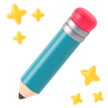 Crayon avec éclat  3D Icon