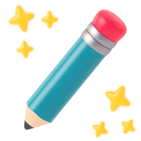 Crayon avec éclat  3D Icon