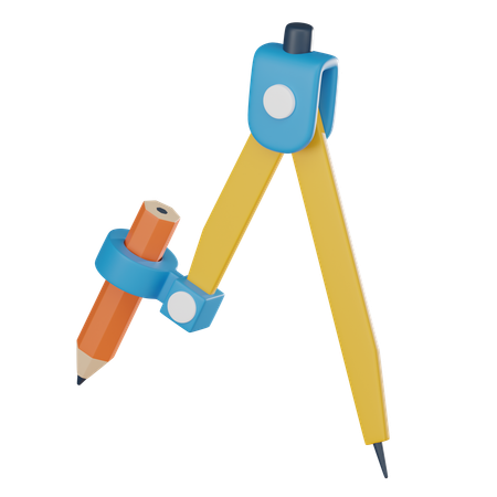 Boussole crayon  3D Icon