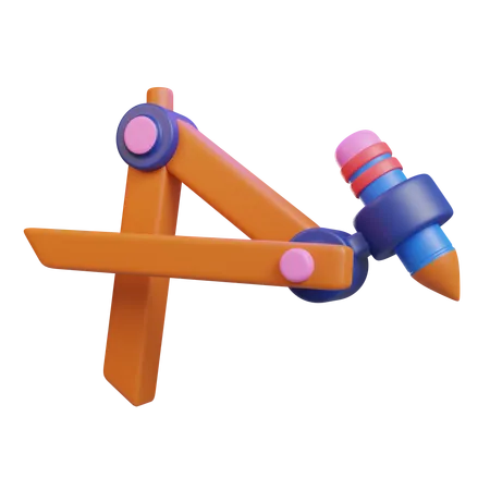 Boussole crayon  3D Icon