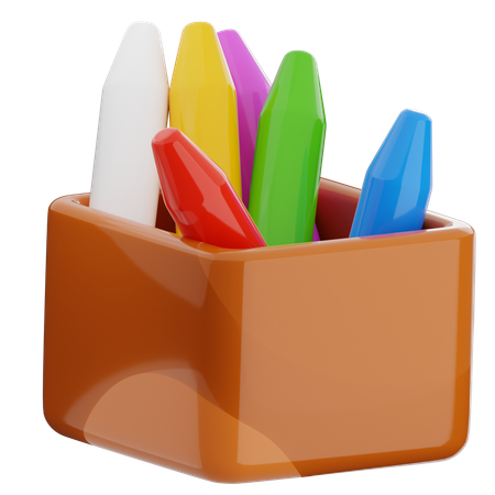 Crayon Box  3D Icon