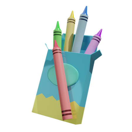 Crayon Box  3D Icon