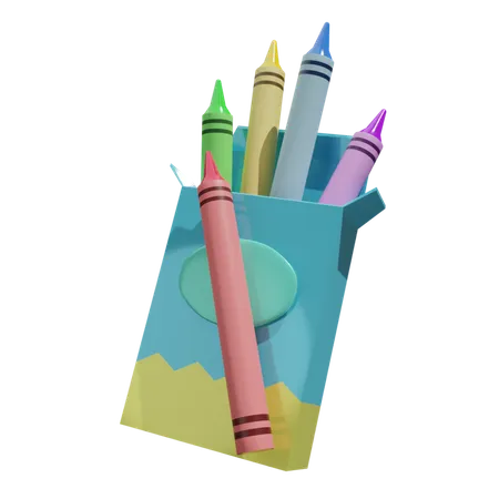 Crayon Box  3D Icon