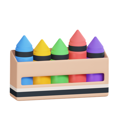 Crayon Box  3D Icon