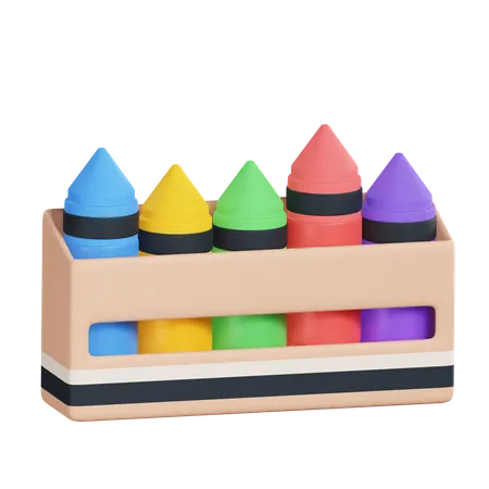 Crayon Box  3D Icon