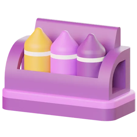 Crayon Box  3D Icon