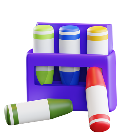 Crayon Box  3D Icon