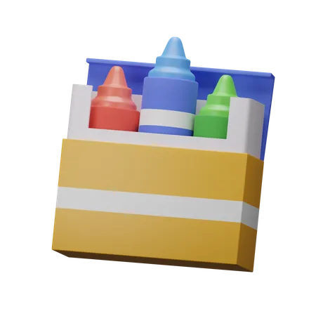 Crayon Box  3D Icon