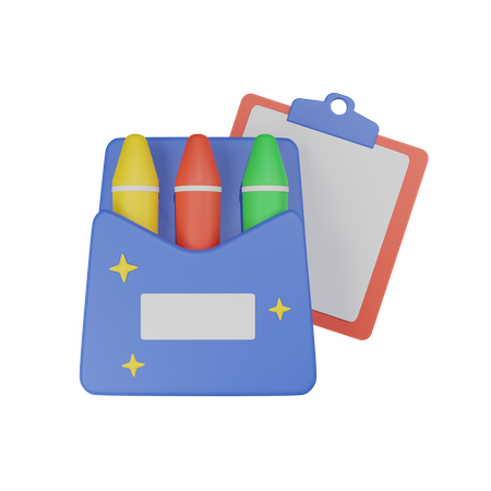 Crayon Color  3D Icon