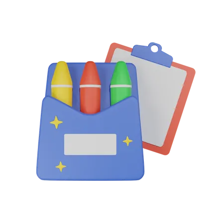 Crayon Color  3D Icon