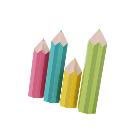 Crayon Color  3D Icon