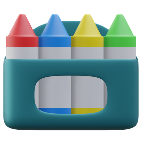 Crayon Color  3D Icon