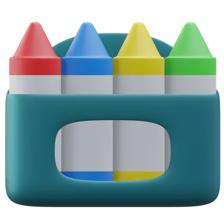 Crayon Color  3D Icon