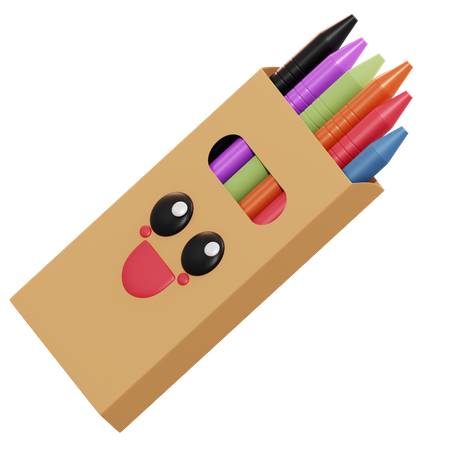 Crayon Color  3D Illustration