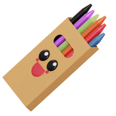 Crayon Color  3D Illustration