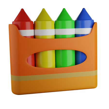 Crayon Color  3D Illustration