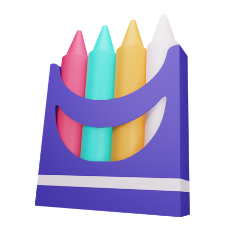 Crayon Color  3D Illustration