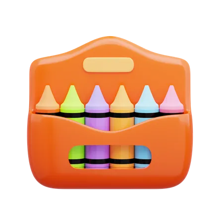 Crayon Color  3D Icon