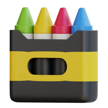 Crayon Color  3D Icon