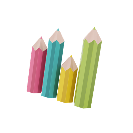 Couleur des crayons  3D Icon