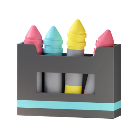 Couleur des crayons  3D Icon