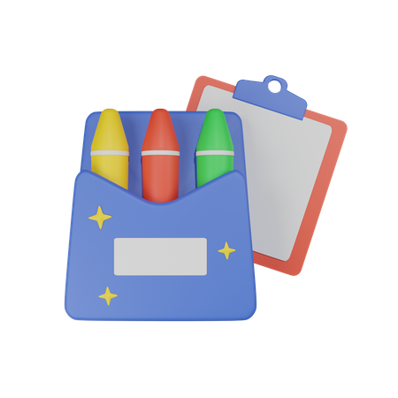 Couleur des crayons  3D Icon