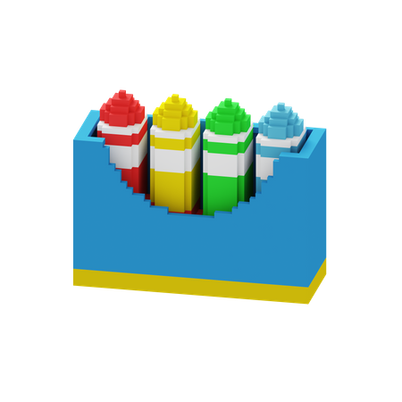 Couleur des crayons  3D Icon