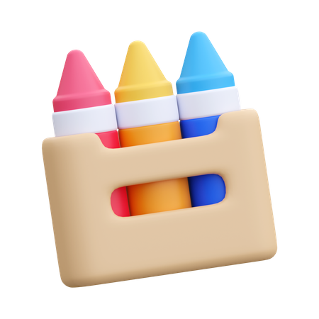 Couleur des crayons  3D Icon