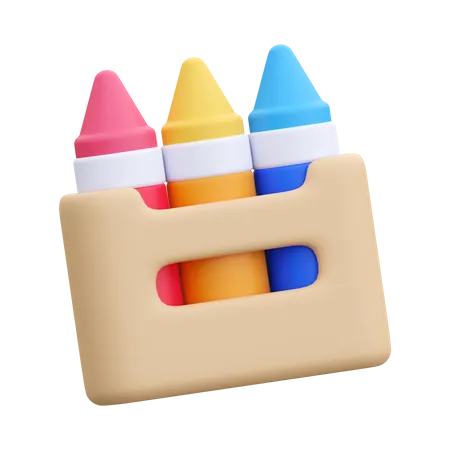 Couleur des crayons  3D Icon