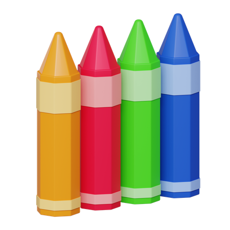 Couleurs de crayons  3D Icon