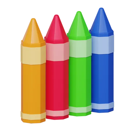 Couleurs de crayons  3D Icon