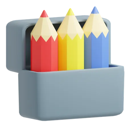 Couleurs de crayon  3D Icon