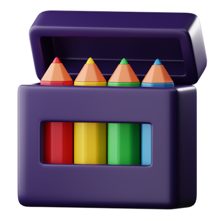 Crayon de couleur  3D Icon