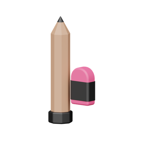 Crayon et gomme  3D Icon