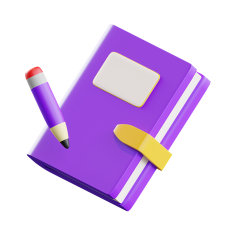 Crayon et livre  3D Icon