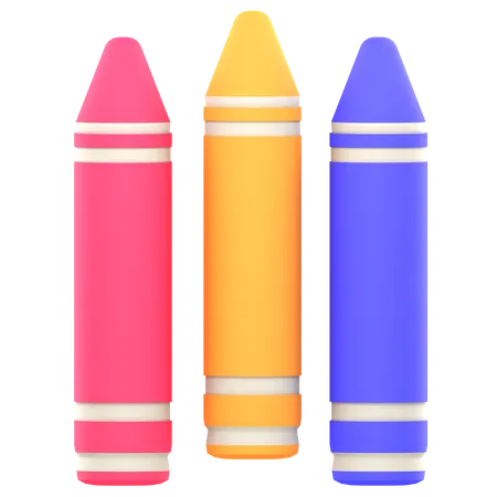 Crayon Pencil  3D Icon