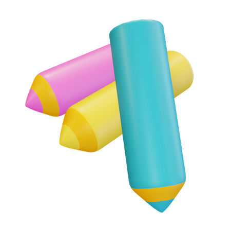 Crayon Pencil  3D Illustration