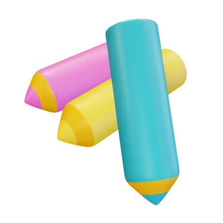 Crayon Pencil  3D Illustration