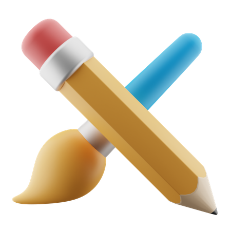 Pinceau à crayon  3D Icon