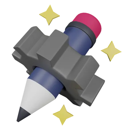 Crayon technique  3D Icon