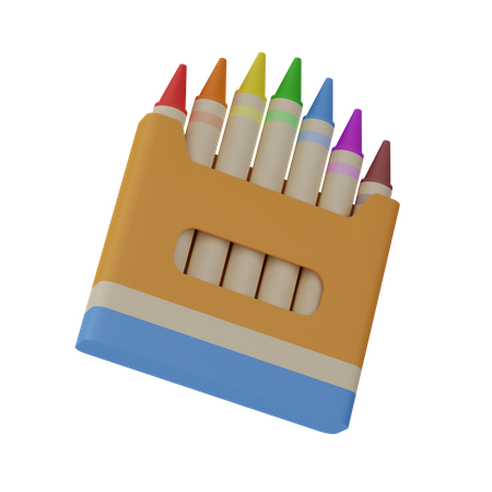 Crayones de color  3D Illustration