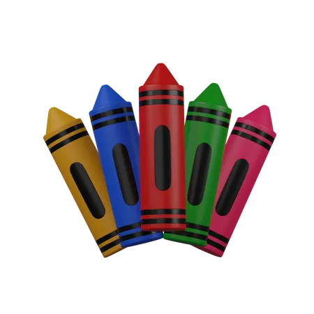 Crayones de color  3D Icon