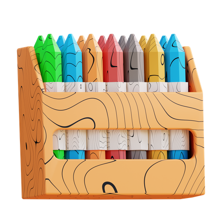 Crayones de colores  3D Icon