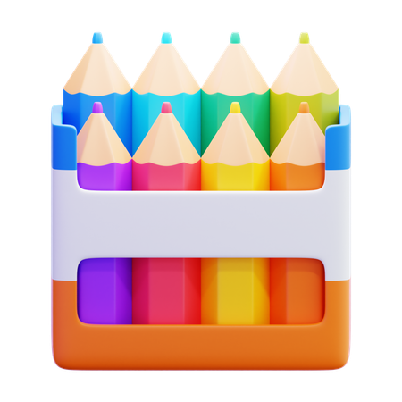 Crayons  3D Icon