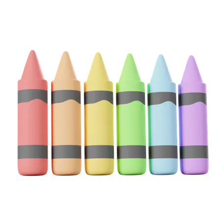 Crayons  3D Icon