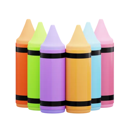 Crayons  3D Icon